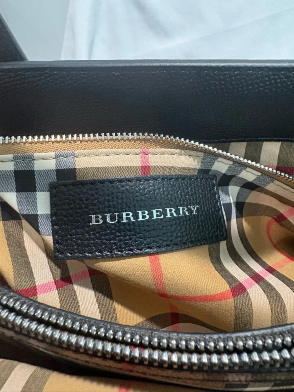 Authentic Burberry Black Banner Derby Leather Tote bag New w/ Dust Bag & Cards - Picture 7 of 14